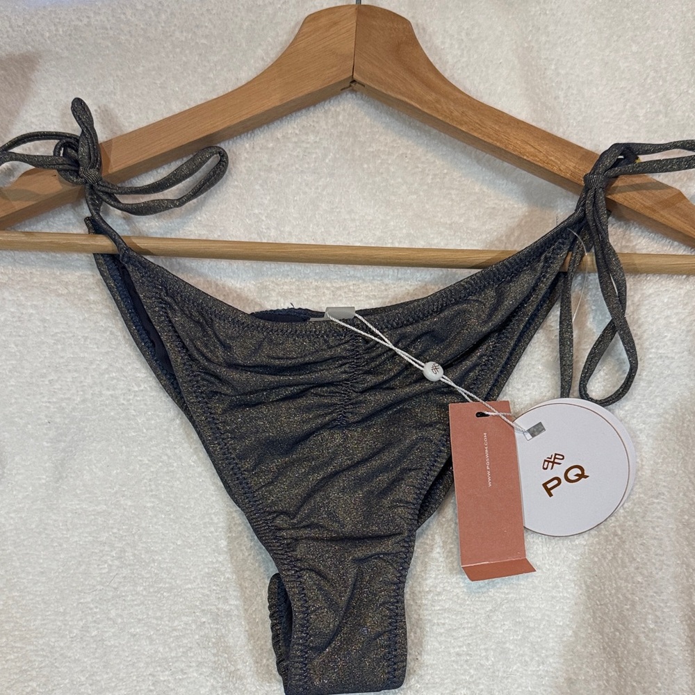 PQSWIM Starboard Runched Tie Teeny Bikini Bottom